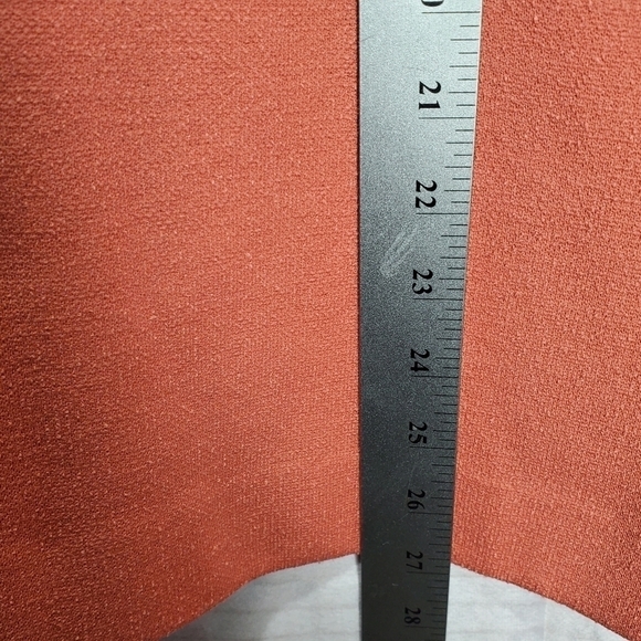 Vintage 70s Dalton Orange A-Line Belted Midi Modest Skirt Size 12 - Picture 6 of 8